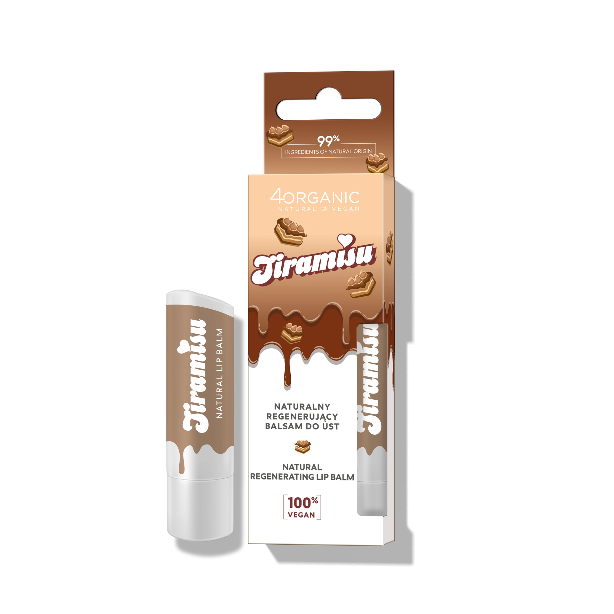 Natural regenerating lip balm Tiramisu 5g