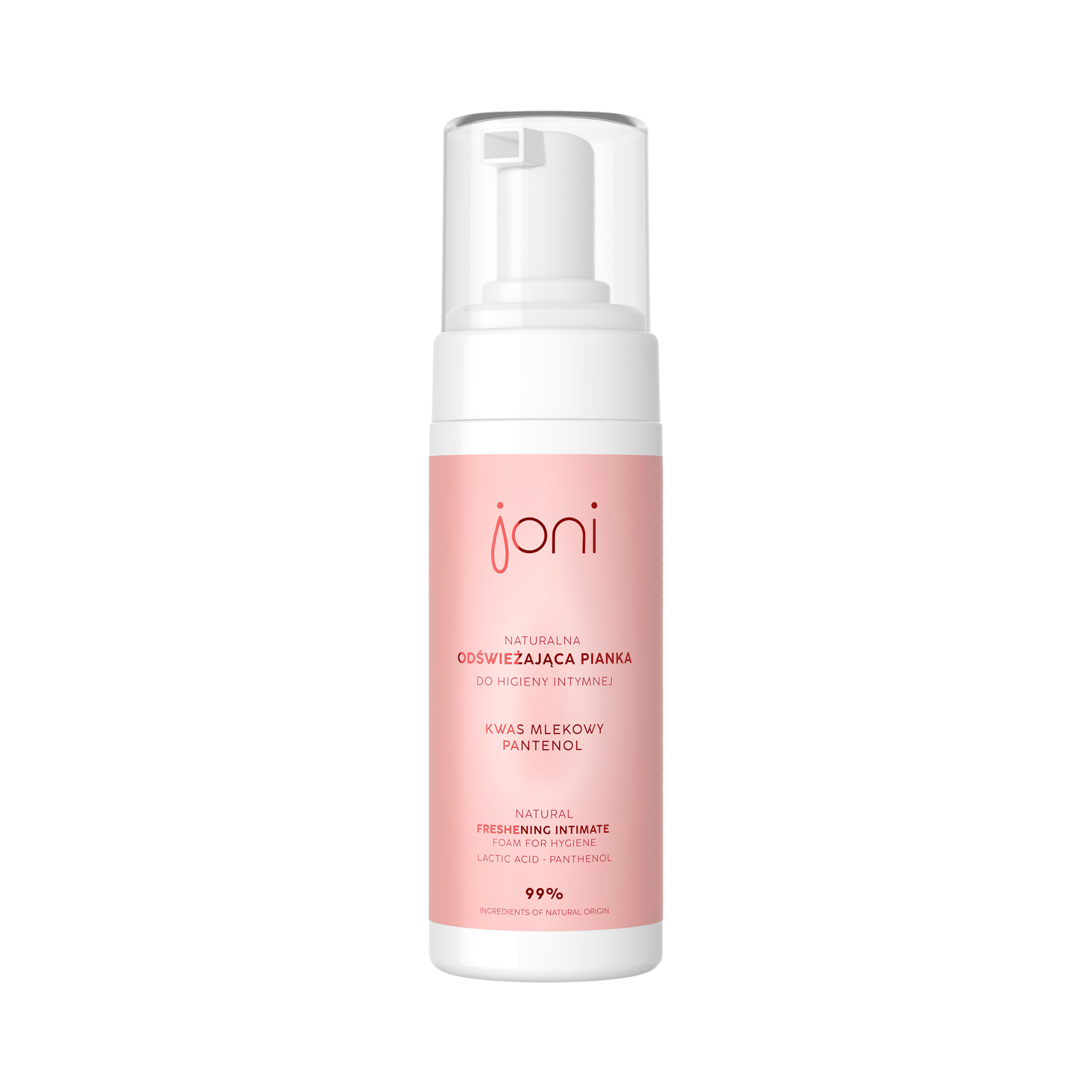 Natural freshening intimate foam for hygiene JONI 150 ml