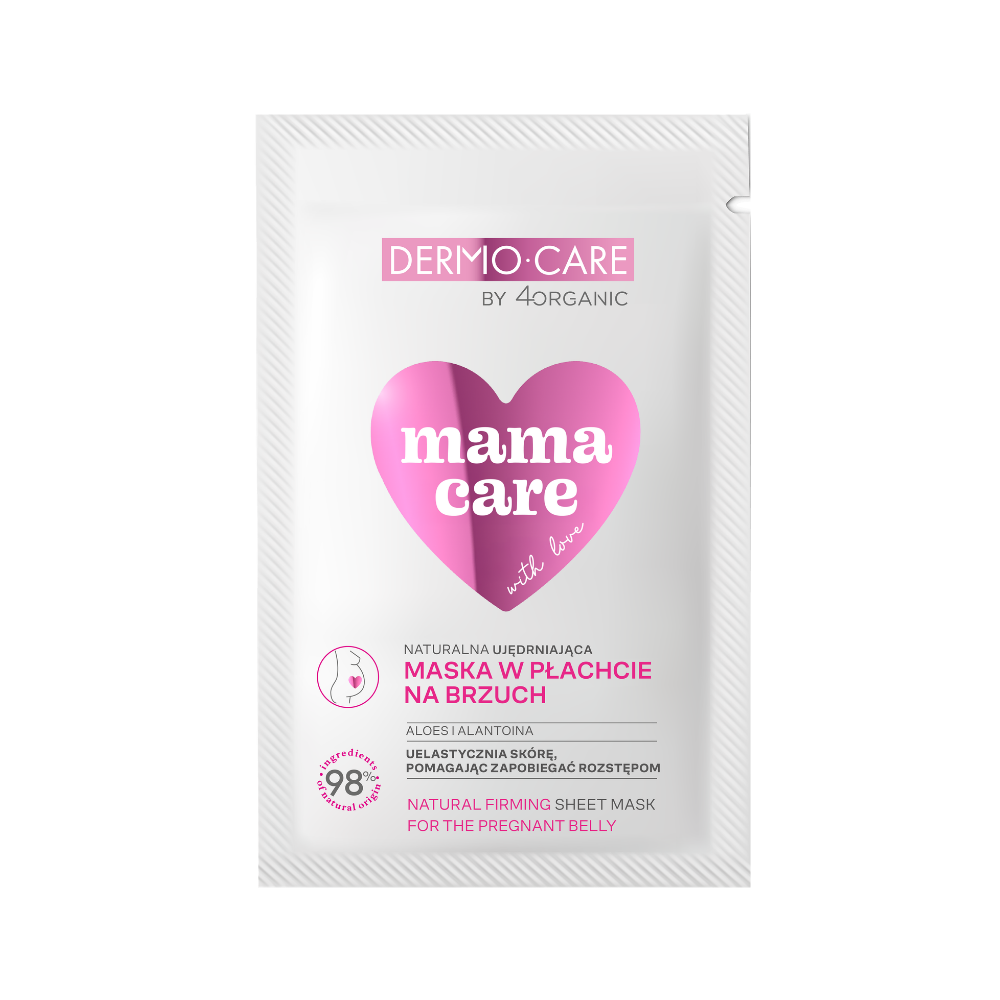DERMO.CARE by 4ORGANIC Naturalna ujędrniająca maska w płachcie na brzuch Organic care 60 ml 1 szt